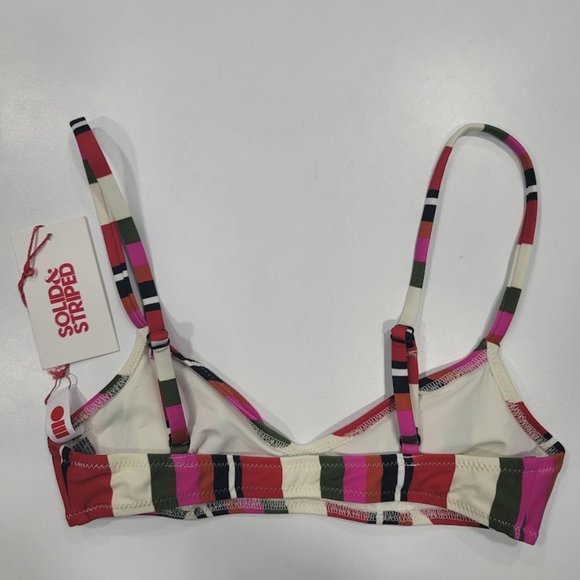 Solid & Striped The Cora Bikini Top Watermelon Stripe Sz XS - Picture 4 of 7